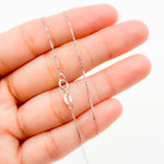 Load image into Gallery viewer, 040VEDWG18K. 18K Solid White Gold Box Chain
