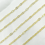 Load image into Gallery viewer, Z15GP. Gold Plated 925 Sterling Silver Cable Flat Diamond Cut Link Chain