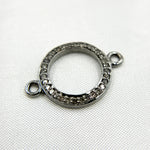 Load image into Gallery viewer, DC883. Diamond Sterling Silver Round Connector