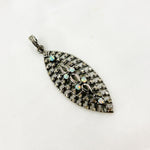 Load image into Gallery viewer, DP207. Diamond Sterling Silver Leaf Shape Pendant with Gemstone