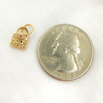Load image into Gallery viewer, 14K Solid Gold Diamond Lock Charm. GDP440