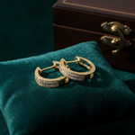 Load image into Gallery viewer, EHF56969Y. 14k Solid Gold Diamond Hoops