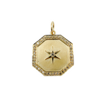 Load image into Gallery viewer, 14K Solid Gold with Diamonds Octagon Shape with Star Charm. GDP20