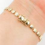 Load image into Gallery viewer, BFM60864. 14K Solid Yellow Gold Diamond Bracelet