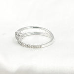 Load image into Gallery viewer, 14K Solid Gold Square Diamond Ring.