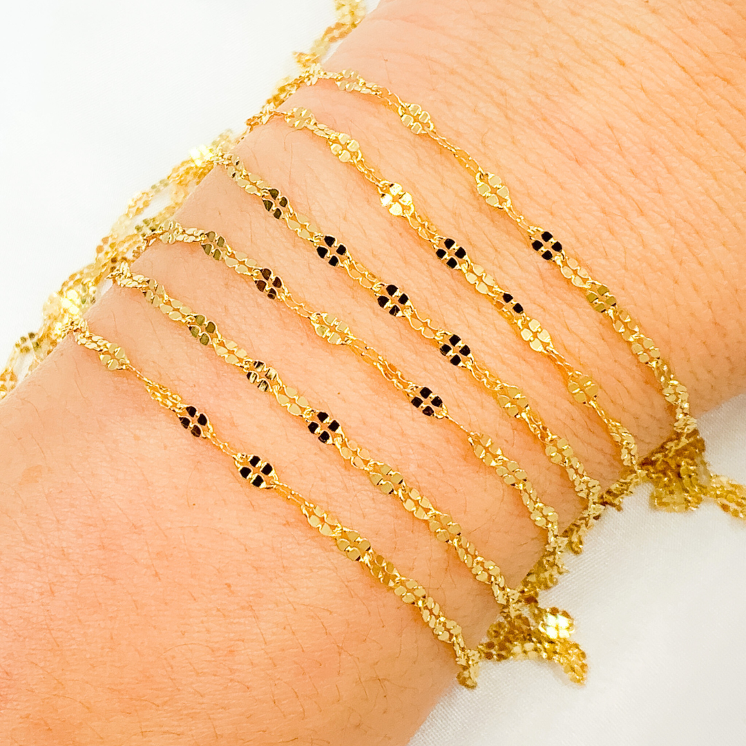 Z66GP. Gold Plated 925 Sterling Silver Designer Link Chain