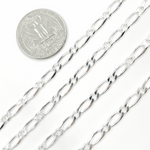 Load image into Gallery viewer, Z74SS. Sterling Silver Figaro Chain