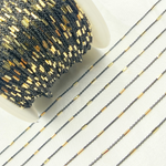 Load image into Gallery viewer, Gold Plated and Black Rhodium Two Tone Bar Chains