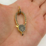 Load image into Gallery viewer, DC647. Diamond & Sterling Silver Oval Trigger Clasp