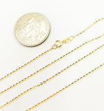 Load image into Gallery viewer, 14K Solid Gold Flat Cable Chain