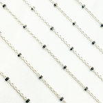 Load image into Gallery viewer, Buy Silver Satellite Black Cube Chain