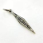 Load image into Gallery viewer, DC872. Diamond Sterling Silver Leaf Pendant