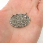 Load image into Gallery viewer, DC279. Diamond Sterling Silver Oval Pendant