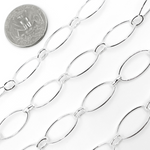 Load image into Gallery viewer, Sterling Silver Oval Long and Short Link Chains