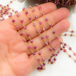 Load image into Gallery viewer, Coated Quartz Gold Plated Wire Wrap Chain