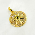 Load image into Gallery viewer, DP601. Diamond Silver Star Pendant with Gemstone