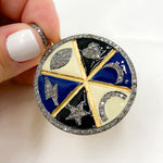 Load image into Gallery viewer, Shop Now Buy Now Silver Lucky Round Enamel Pendant