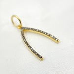 Load image into Gallery viewer, DC977. Diamond Sterling Silver Wishbone Pendant