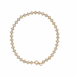 Load image into Gallery viewer, BR403957. 14k Solid Gold Diamond and Diamond Fancy Flower Bracelet