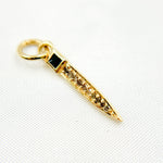 Load image into Gallery viewer, DC363. Diamond Sterling Silver Spike Pendant with Gemstone