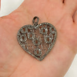 Load image into Gallery viewer, Diamond Sterling Silver Heart Love Pendant