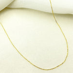 Load image into Gallery viewer, 018G252CLMSIA0BDB. 14K Solid Two Tone Gold Wheat Chain