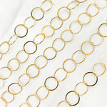 Load image into Gallery viewer, 693FGF. 14K Gold Filled Flat Round Link Chain