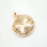 Load image into Gallery viewer, DC431. Diamond Sterling Silver Round Butterfly Charm