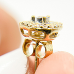 Load image into Gallery viewer, EFC51817. 14K Gold and Diamonds Heart Earrings