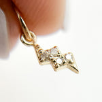 Load image into Gallery viewer, 14K Gold Diamond Lightning Bolt Charm