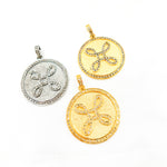 Load image into Gallery viewer, DP569. Diamond & Sterling Silver Round Pendant