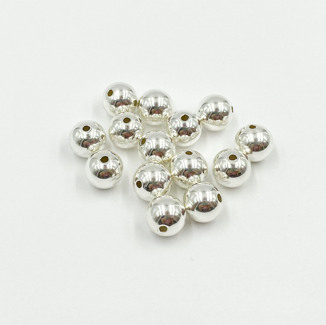 925 Sterling Silver Seamless Beads 12mm.