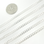 Load image into Gallery viewer, Z80SS. 925 Sterling Silver Flat Curb Chain