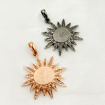Load image into Gallery viewer, Diamond Sterling Silver Sun Pendant