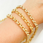 Load image into Gallery viewer, Plated 925 Sterling Silver Textured Round Link Chain.