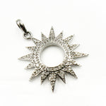 Load image into Gallery viewer, Diamond Sterling Silver Sun Pendant