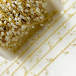 Load image into Gallery viewer, Pearl Dangle Gold Plated 925 Sterling Silver Wire Chain. PRL58