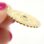 Load image into Gallery viewer, 14K Solid Gold Diamond Evil Eye Circle Charm. GDP436