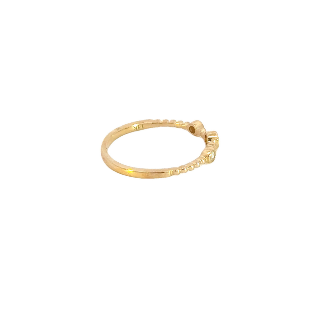 14K Solid Gold Diamond Ring.