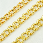 Load image into Gallery viewer, V46GP. Gold Plated 925 Sterling Silver Hollow Curb Chain