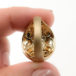 Load image into Gallery viewer, Solid Yellow Matte Gold Diamond Cuban Band Ring