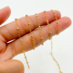 Load image into Gallery viewer, 1486TT. Gold Filled with Sterling Silver Bead Satellite Chain