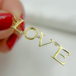 Load image into Gallery viewer, GDP25. 14k Solid Gold Diamond Love Word Charm