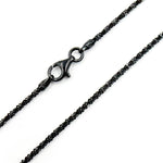 Load image into Gallery viewer, MAR30BR. Black Rhodium Sterling Silver Popcorn Finish Necklace