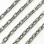 Load image into Gallery viewer, Oxidized Sterling Silver Diamond Cut Oval Link Chains