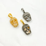 Load image into Gallery viewer, DP011. Diamond Sterling Silver Skull Charm