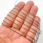 Load image into Gallery viewer, Oxidized Sterling Silver Smooth Oval Link Chain