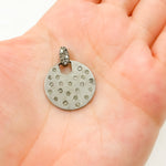 Load image into Gallery viewer, DP475. Diamond Silver Round Pendant