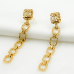 Load image into Gallery viewer, OJE6225. 14k Solid Gold Diamond Dangle Links Earrings