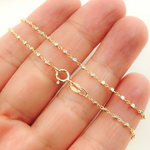 Load image into Gallery viewer, 14K Solid Yellow Gold Satellite Cubes Chains
